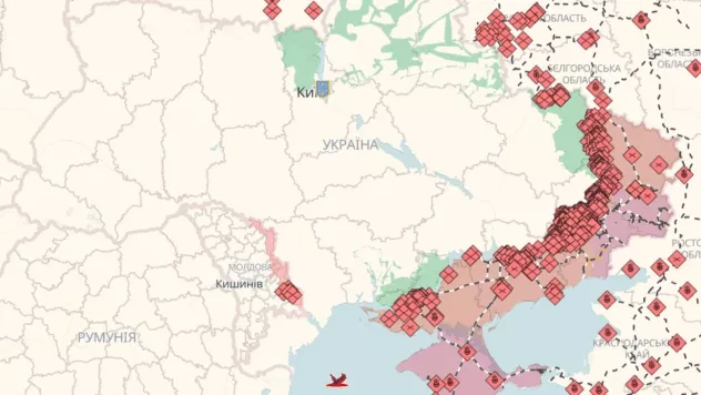 Онлайн-карта бойових дій в Україні: де точаться бої на 16.08.2026